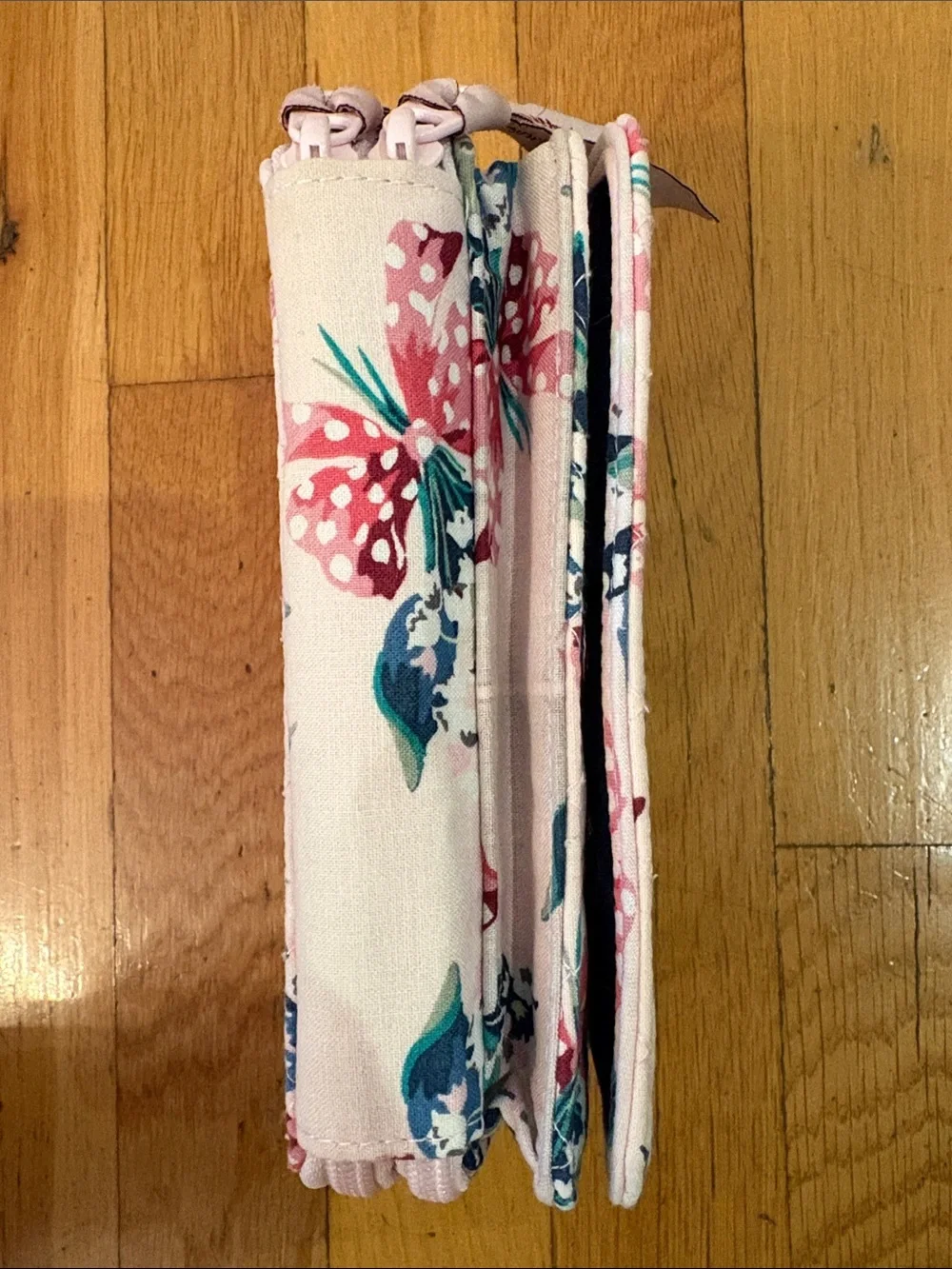 Vera Bradley All in One RFID Wallet Crossbody Wristlet Happiness Returns Pink